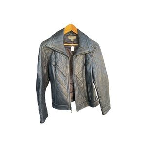Quilted Genuine Lambskin Leather Jacket
